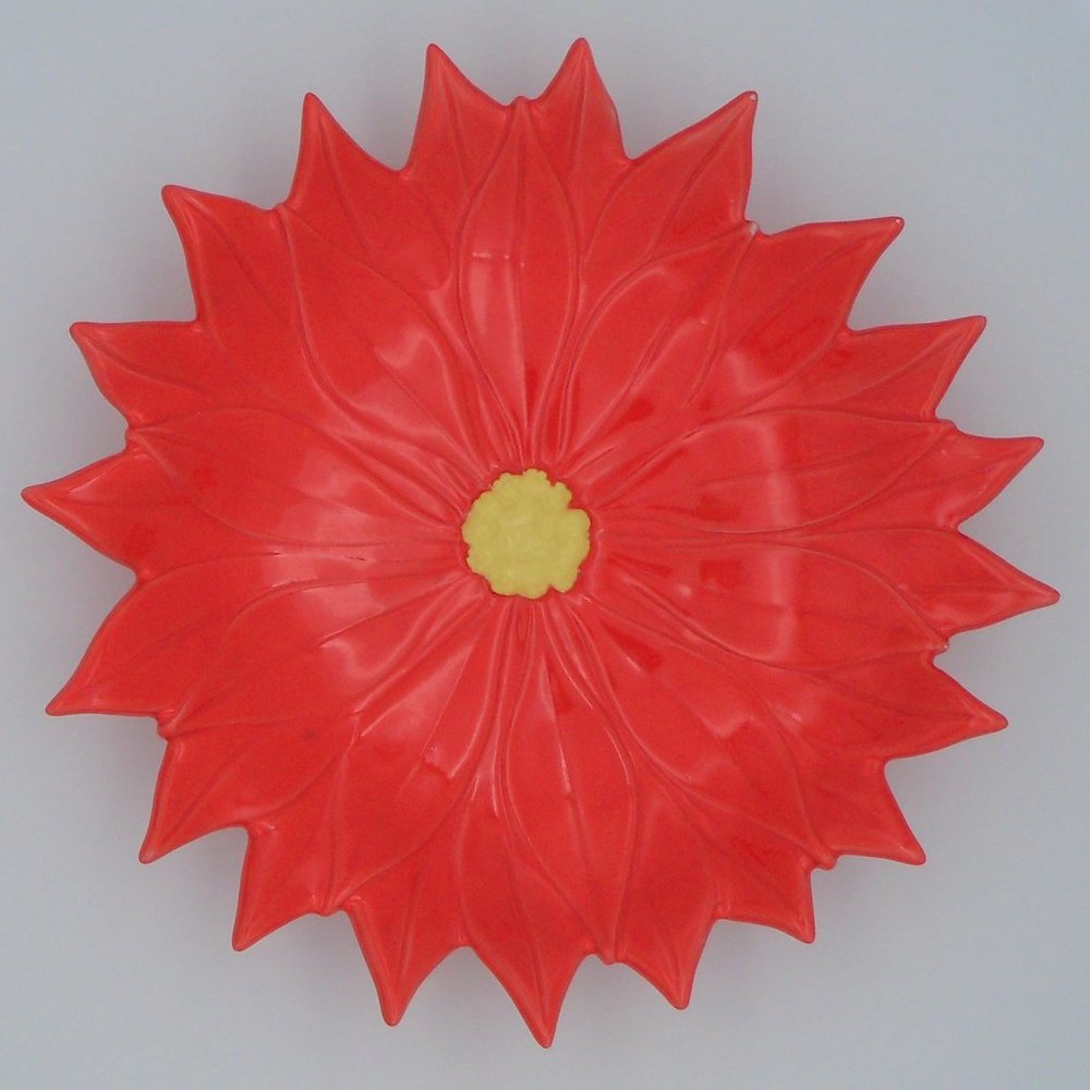 Handmade Christmas Ceramic Poinsetta Bowl